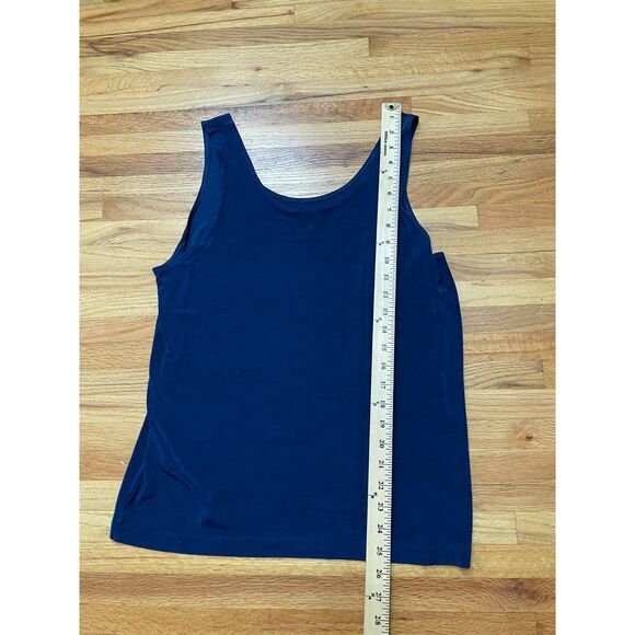 Chico's Travelers Women's 3pc Set Tummy Pant Tank Top Jacket Stretch 3 Blue - Picture 9 of 13